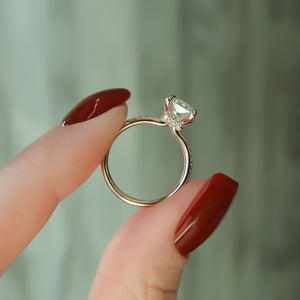 The Pave Nelly Set  With A 4.5 Carat Radiant 14K Rose Gold Moissanite