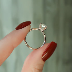 The Nelly Set With A 2 Carat Radiant 14K Rose Gold Lab Diamond