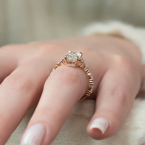 The Kristen Set With A 2 Carat Radiant 14K Rose Gold Lab Diamond