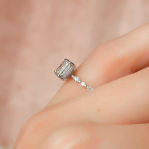 The Lindsey Set With A 1.5 Carat Princess 18K White Gold Lab Diamond