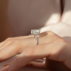The Lindsey Set With A 1 Carat Round 14K White Gold Lab Diamond