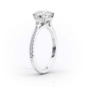 The Pears Liv Set With A 3 Carat Pear 14K White Gold Lab Diamond