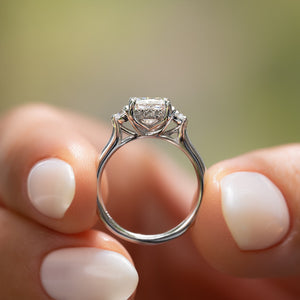 The Lia Set With A 1 Carat Princess 14K White Gold Lab Diamond