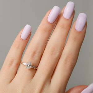 The Liv Set  With A 3.5 Carat Oval 18K Yellow Gold Moissanite