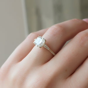 The Liv Set With A 1 Carat Cushion 18K Yellow Gold Lab Diamond