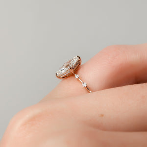 The Hidden Halo Penelope Set With A 2 Carat Marquise 14K Rose Gold Lab Diamond