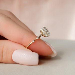The Hidden Halo Penelope Set With A 2 Carat Round 14K Yellow Gold Lab Diamond