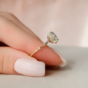 The Penelope Set With A 1 Carat Round 18K Yellow Gold Lab Diamond