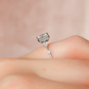 The Naomi Set With A 1 Carat Princess 14K White Gold Lab Diamond
