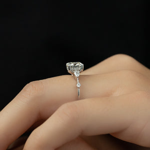 The Naomi Set With A 2 Carat Round 14K White Gold Lab Diamond