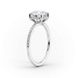 The Mandy Set  With A 3 Carat Marquise 14K White Gold Moissanite