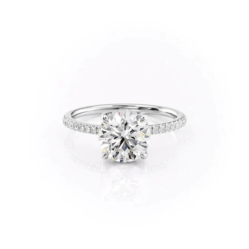 The Mandy Set  With A 5 Carat Cushion 18K White Gold Moissanite
