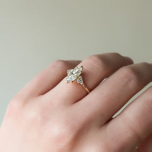 The Scarlett Set  With A 2.5 Carat Marquise 14K Yellow Gold Moissanite