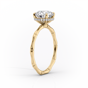 The Eve Set With A 3 Carat Marquise 18K Yellow Gold Lab Diamond