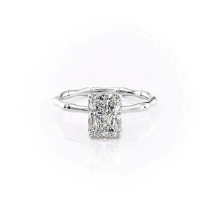 The Eve Set With A 2 Carat Radiant 14K White Gold Lab Diamond