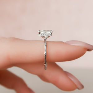 The Eve Set With A 1.5 Carat Radiant 18K White Gold Lab Diamond