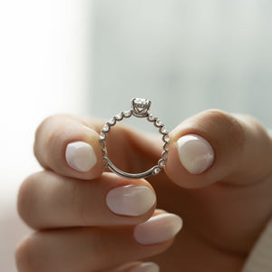 The Adelle Set With A 2 Carat Pear 14K White Gold Lab Diamond