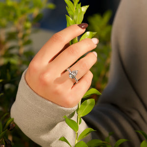 The Adelle Set With A 2 Carat Pear 14K White Gold Lab Diamond