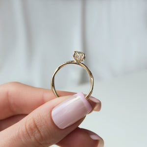 The Stacey Set With A 1 Carat Radiant 18K Yellow Gold Lab Diamond