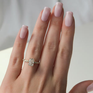 The Stacey Set With A 1 Carat Radiant 18K Yellow Gold Lab Diamond