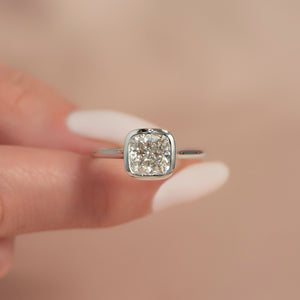 The Charlotte Set  With A 4.5 Carat Cushion 18K White Gold Moissanite