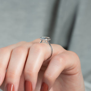 The Charlotte Set  With A 2.5 Carat Emerald 14K White Gold Moissanite