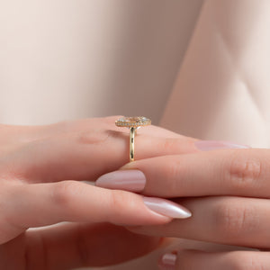 The Charlotte Set  With A 2.5 Carat Oval 18K Yellow Gold Moissanite