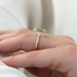 The Charlotte Set  With A 2.5 Carat Oval 18K Yellow Gold Moissanite