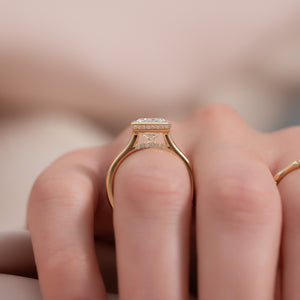 The Charlotte Set  With A 2.5 Carat Princess 18K Yellow Gold Moissanite