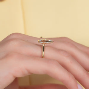 The Charlotte Set  With A 2.5 Carat Pear 14K Yellow Gold Moissanite