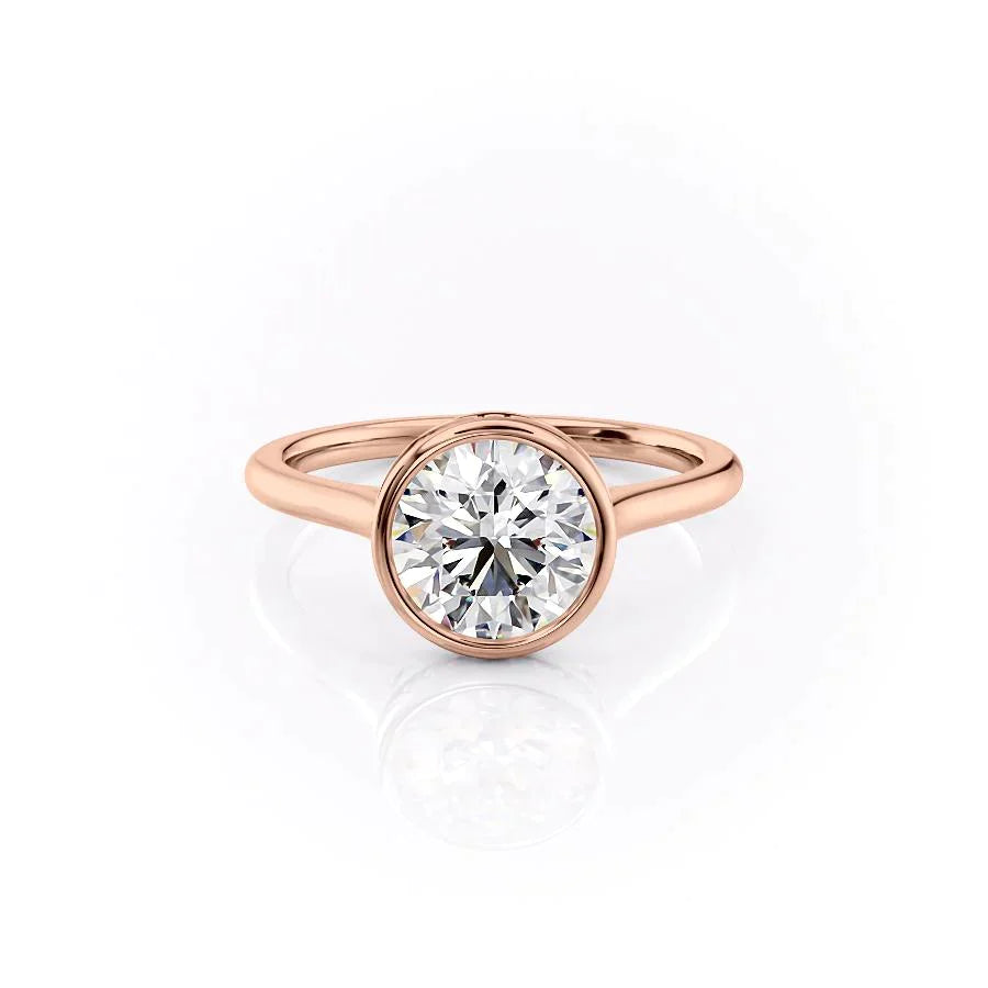 The Charlotte Set  With A 1 Carat Round 18K Rose Gold Moissanite