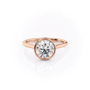 The Charlotte Set  With A 1 Carat Round 18K Rose Gold Moissanite