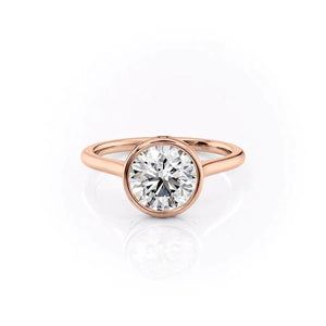 The Charlotte Set  With A 4 Carat Round 18K Rose Gold Moissanite