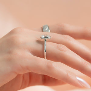 The Charlotte Set  With A 4.5 Carat Round 18K White Gold Moissanite