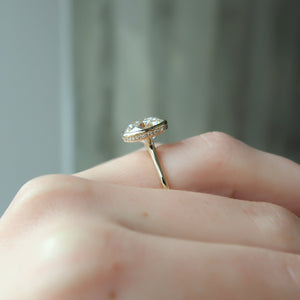 The Charlotte Set  With A 3.5 Carat Round 18K Yellow Gold Moissanite