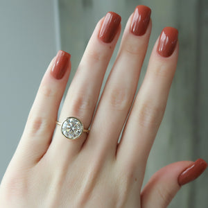 The Charlotte Set  With A 3.5 Carat Round 18K Yellow Gold Moissanite