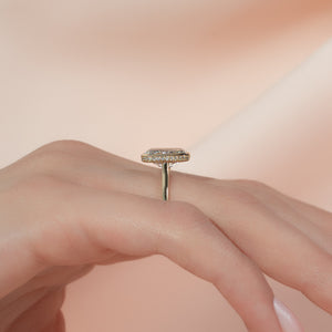 The Charlotte Set  With A 2.5 Carat Radiant 18K Yellow Gold Moissanite