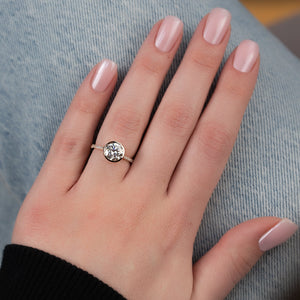 The Pave Charlotte Set  With A 3.5 Carat Round 18K Rose Gold Moissanite