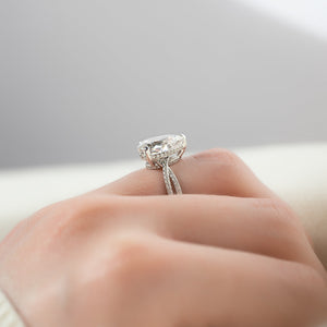The Angelina Set With A 2 Carat Pear 14K White Gold Lab Diamond