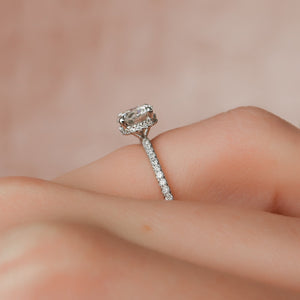 The Pave Alex Set With A 1 Carat Round 14K White Gold Lab Diamond