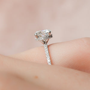 The Pave Alex Set With A 1 Carat Round 18K White Gold Lab Diamond