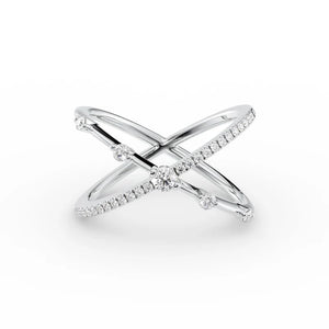 Pave X Ring