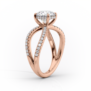 The Zoey Set With A 1 Carat Marquise 14K Rose Gold Lab Diamond