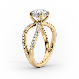 The Zoey Set With A 2 Carat Marquise 18K Yellow Gold Lab Diamond