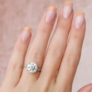 The Kayla Set With A 1 Carat Round 14K White Gold Lab Diamond