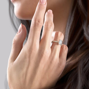 The Kayla Set With A 2 Carat Radiant 18K Yellow Gold Lab Diamond