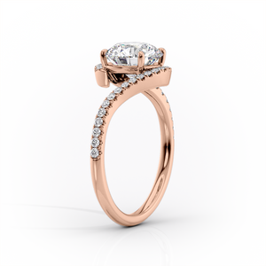 The Skyler Set With A 1 Carat Marquise 14K Rose Gold Lab Diamond