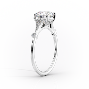 The Amber Set With A 1 Carat Marquise 14K White Gold Lab Diamond
