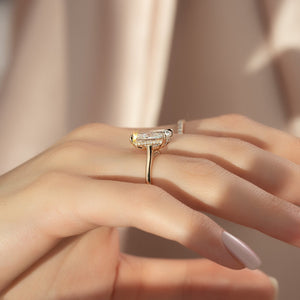 The Natalie Set  With A 1.5 Carat E. Cushion 18K Rose Gold Moissanite