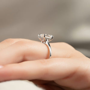 The Natalie Set  With A 2.5 Carat Princess 14K White Gold Moissanite